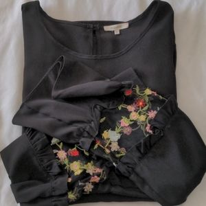Pleione, XL, black, long sleeve blouse
